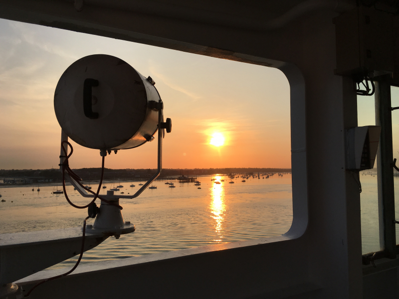 couché soleil baie de seine E Ruvoen