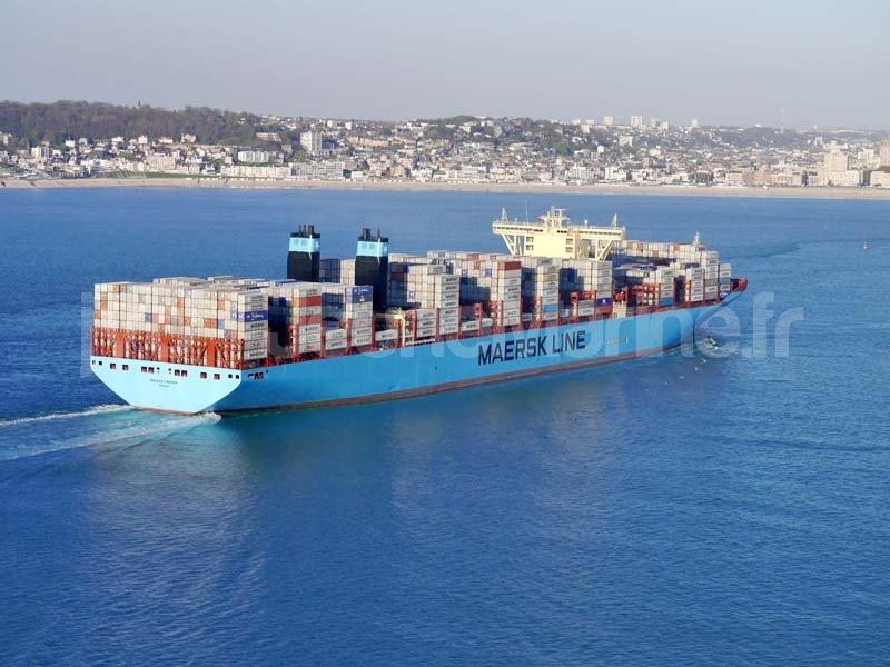 Magleby Maersk. 1ere escale en France au Havre. Photo : Jean-Vincent Dujoncquoy. Jeune Marine ©