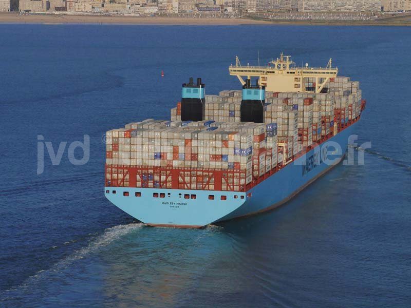 Magleby Maersk. 1ere escale en France au Havre. Photo : Jean-Vincent Dujoncquoy. Jeune Marine ©