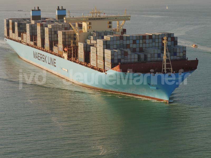 Magleby Maersk. 1ere escale en France au Havre. Photo : Jean-Vincent Dujoncquoy. Jeune Marine ©