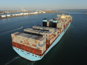 Magleby Maersk. 1ere escale en France au Havre. Photo : Éric Houri. Jeune Marine ©