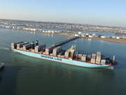Magleby Maersk. 1ere escale en France au Havre. Photo : Éric Houri. Jeune Marine ©