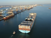 Magleby Maersk. 1ere escale en France au Havre. Photo : Éric Houri. Jeune Marine ©
