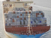 Magleby Maersk. 1ere escale en France au Havre. Photo : J-V Dujoncquoy.