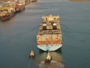 Magleby Maersk. 1ere escale en France au Havre. Photo : Jean-Vincent Dujoncquoy. Jeune Marine ©