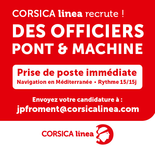 CORSICA linea recrute ! DES OFFICIERS PONT & MACHINE