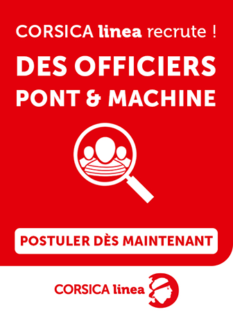 CORSICA linea recrute ! DES OFFICIERS PONT & MACHINE