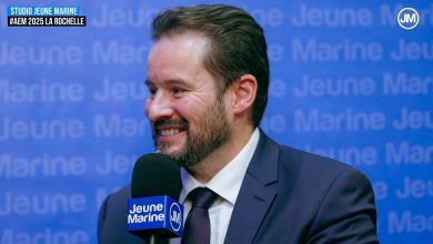 Christian CEVAER Directeur de France Cyber Maritime au Studio Jeune Marine aux Assises de l’économie de la mer, La Rochelle 2025 © JM