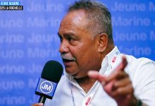 Samuel HNEPEUNE, Membre du Gouvernement de la Nouvelle-Calédonie au Studio Jeune Marine aux Assises de l’économie de la mer, La Rochelle 2025.