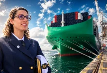 À bord du géant des mers CMA CGM Notre Dame avec Klervi Menec, officier mécanicien © Jeune Marine